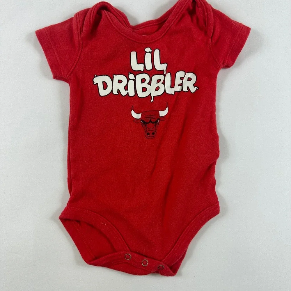 Chicago Bulls Lil Dribbler‎ NBA Baby Bodysuit Red Basketball Infant 12M